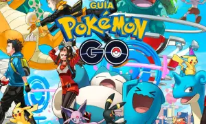 Guía Pokémon GO: Entrenadores y Pokémon como Pikachu, Dragonite, Venusaur y Lapras celebran. ¡Atrápalos a todos!
