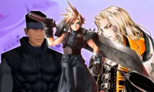 Personajes icónicos de los mejores juegos PS1: Snake, Cloud y Alucard.