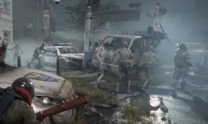 Sobrevivientes luchan contra zombis en una calle desolada. ¿Será este el último paraíso de Nakwon?