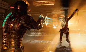 Isaac Clarke, en su armadura, se enfrenta a un necromorfo en el remake de Dead Space. ¡Una guía para sobrevivir!