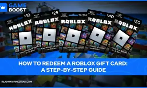Tarjetas de regalo Roblox de varios valores ($10, $25, $40, $50) para canjear y jugar.
