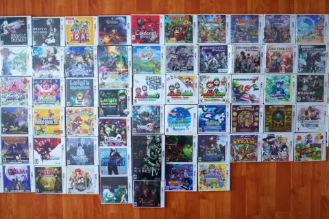Colección de juegos 3DS: Animal Crossing, Bravely Default, Kirby, Luigi's Mansion, Super Mario Bros. 2, Pokémon, Zelda y más.