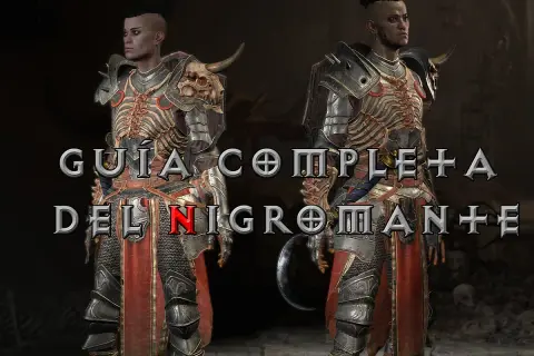 Guía completa del nigromante en Diablo 4. Armadura de hueso y cuernos, ideal para un build de diablo.
