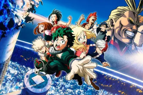 Deku y sus amigos listos para la acción. ¡El orden para ver My Hero Academia es esencial para entender su viaje!