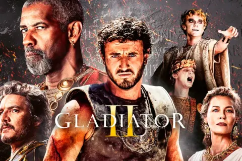 Elenco de Gladiator 2: Denzel Washington, Pedro Pascal, Paul Mescal y Connie Nielsen, listos para la batalla.