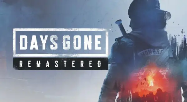 La portada de Days Gone Remastered, con un personaje de espaldas y el logo del juego. Una guía para sobrevivir.