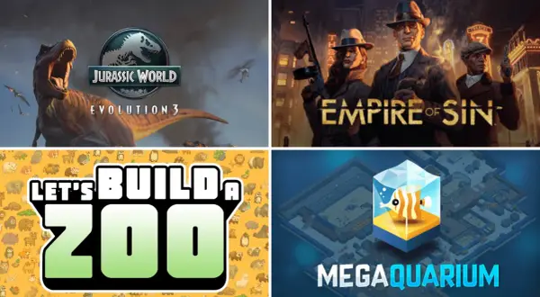 Jurassic World Evolution 3, Empire of Sin, Let's Build a Zoo y Megaquarium, algunos de los mejores juegos de gestión.