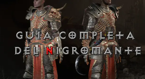 Guía completa del nigromante en Diablo 4. Armadura de hueso y cuernos, ideal para un build de diablo.