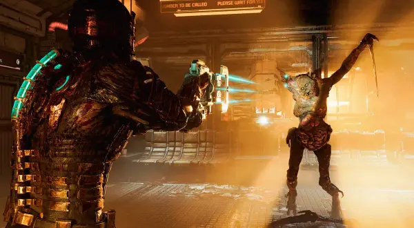 Isaac Clarke, en su armadura, se enfrenta a un necromorfo en el remake de Dead Space. ¡Una guía para sobrevivir!