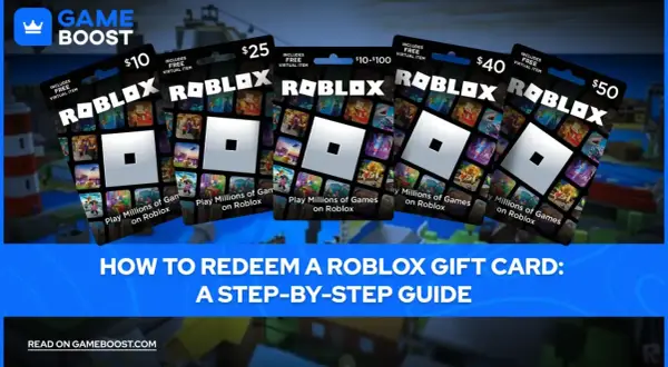 Tarjetas de regalo Roblox de varios valores ($10, $25, $40, $50) para canjear y jugar.