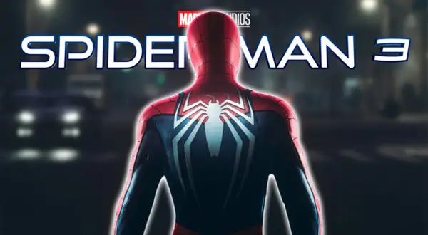 El traje de Spiderman 3 PS5 se ilumina en la noche, listo para la acción.