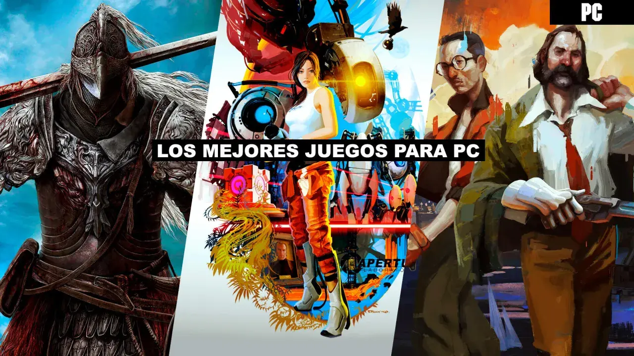 Un guerrero con armadura, Chell de Portal y dos hombres de Dishonored protagonizan esta lista de los mejores juegos pc.