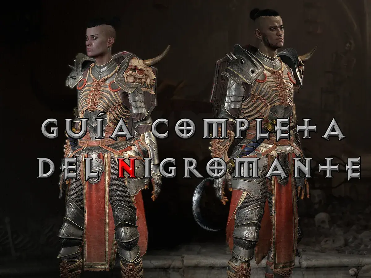 Guía completa del nigromante en Diablo 4. Armadura de hueso y cuernos, ideal para un build de diablo.
