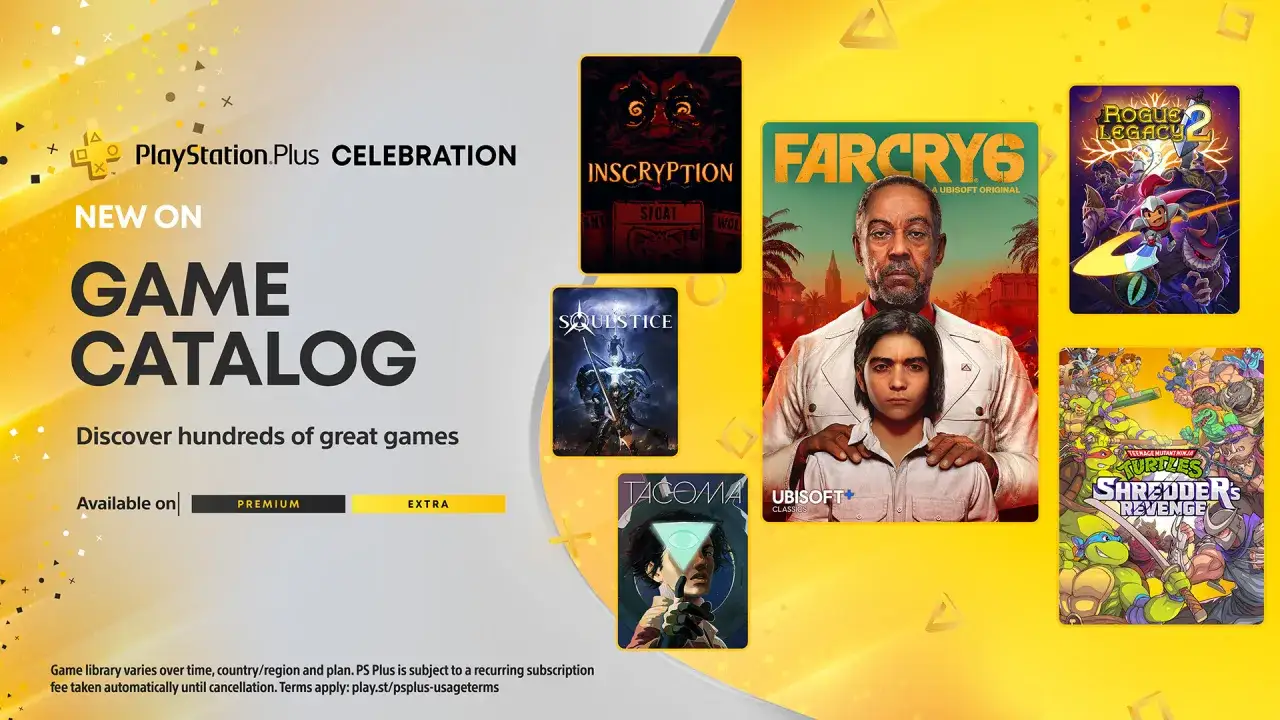 Descubre juegos ps plus extra como Far Cry 6, Inscryption y Teenage Mutant Ninja Turtles: Shredder's Revenge. &iexcl;Cientos de t&iacute;tulos te esperan!