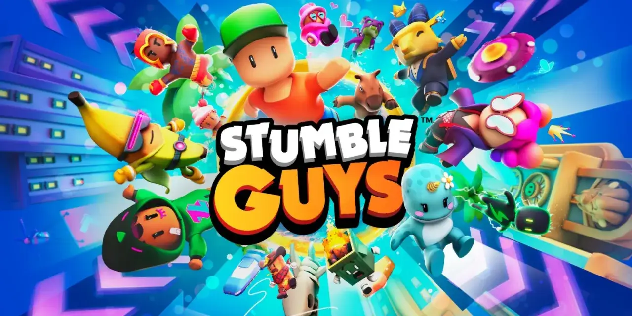 Personajes coloridos de Stumble Guys en Nintendo Switch, listos para la acci&oacute;n. &iexcl;A tropezar y ganar!