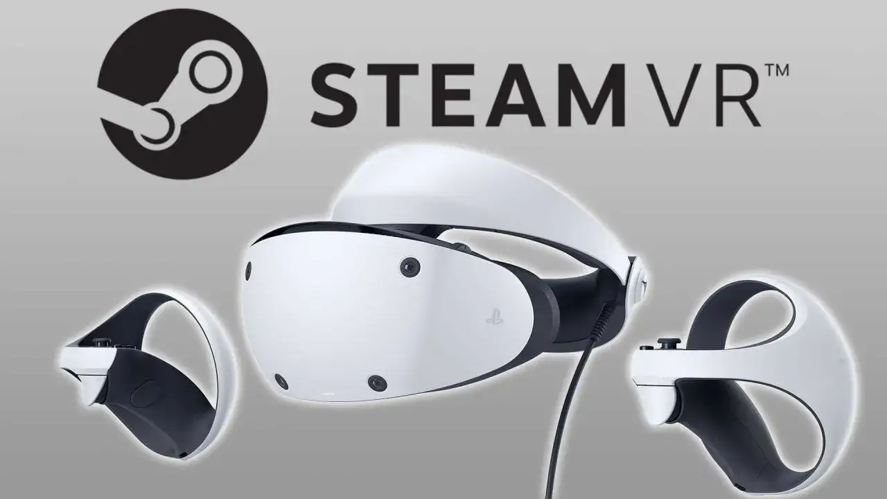 Casco y mandos de realidad virtual blancos, listos para sumergirte en incre&iacute;bles juegos vr.